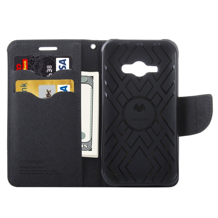 For Galaxy J1(2016) / J120 Cross Texture Horizontal Flip Leather Case with Magnetic Buckle & Holder & Card Slots & Wallet