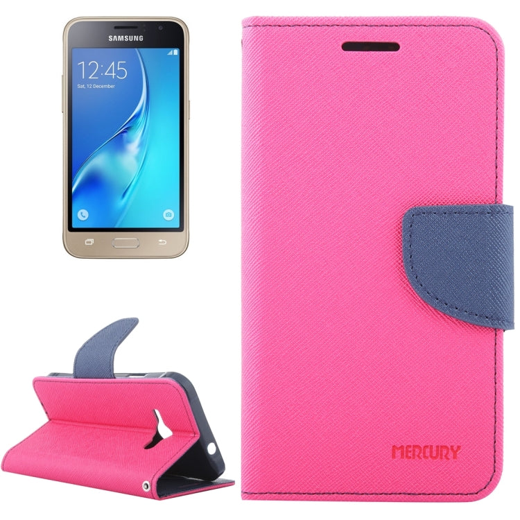 For Galaxy J1(2016) / J120 Cross Texture Horizontal Flip Leather Case with Magnetic Buckle & Holder & Card Slots & Wallet