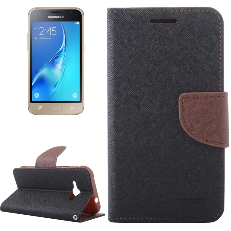 For Galaxy J1(2016) / J120 Cross Texture Horizontal Flip Leather Case with Magnetic Buckle & Holder & Card Slots & Wallet