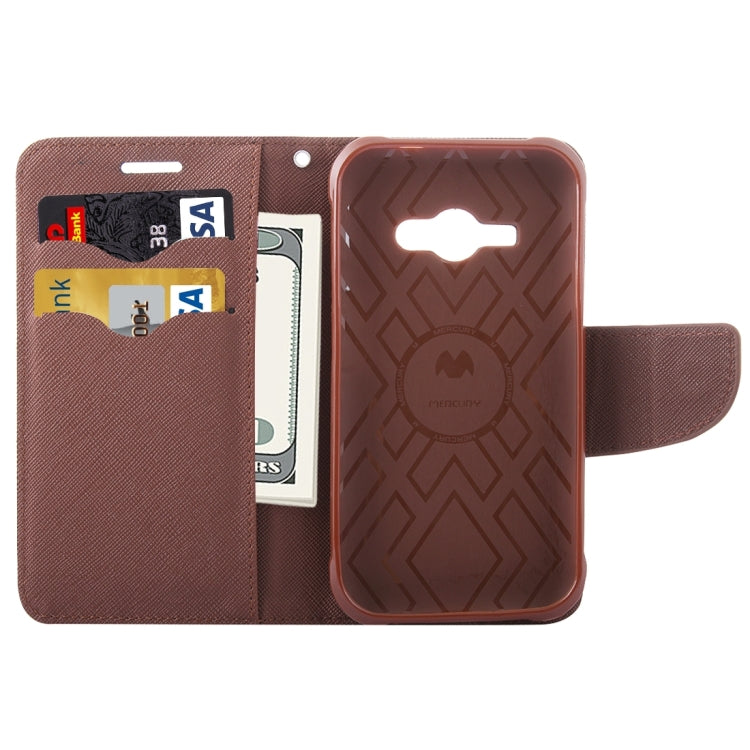 For Galaxy J1(2016) / J120 Cross Texture Horizontal Flip Leather Case with Magnetic Buckle & Holder & Card Slots & Wallet