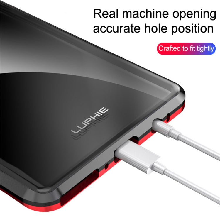 Ultra Slim Double Sides Magnetic Adsorption Angular Frame Tempered Glass Magnet Flip Case for Galaxy Note9