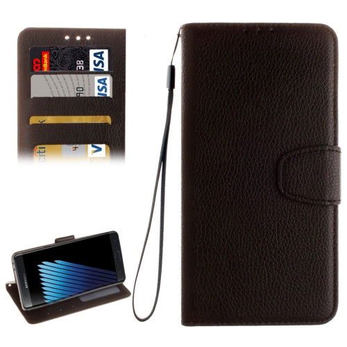 For Galaxy Note 7 / N930 Lichee Texture with Frame TPU Magnetic Adsorption Horizontal Flip Leather Case with Card Slot & Holder & Wallet