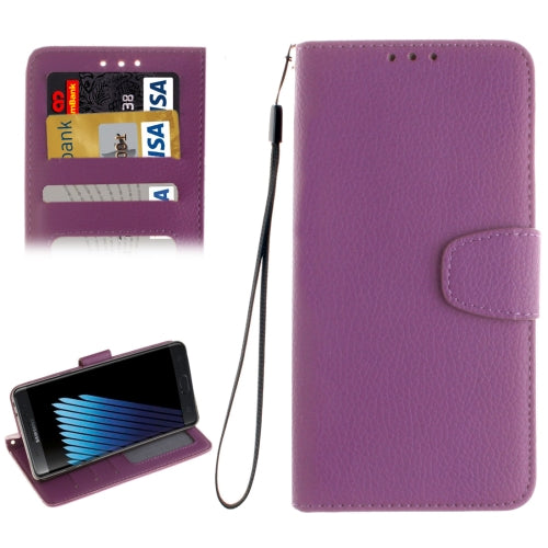 For Galaxy Note 7 / N930 Lichee Texture with Frame TPU Magnetic Adsorption Horizontal Flip Leather Case with Card Slot & Holder & Wallet