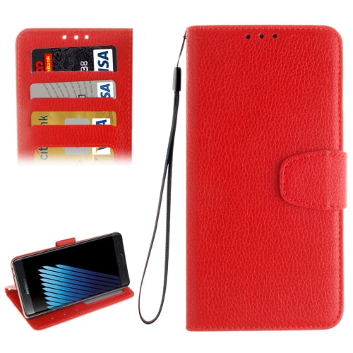 For Galaxy Note 7 / N930 Lichee Texture with Frame TPU Magnetic Adsorption Horizontal Flip Leather Case with Card Slot & Holder & Wallet