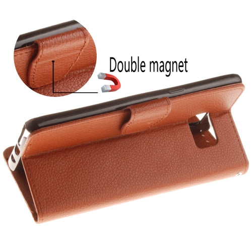 For Galaxy Note 7 / N930 Lichee Texture with Frame TPU Magnetic Adsorption Horizontal Flip Leather Case with Card Slot & Holder & Wallet