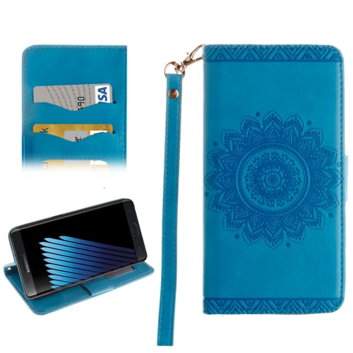 For Galaxy Note 7 / N930 Embossed Mandragora Pattern TPU Magnetic Adsorption Horizontal Flip Leather Case with Card Slot & Holder & Wallet