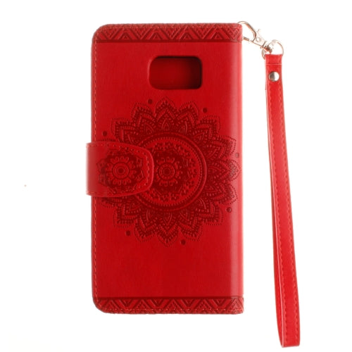 For Galaxy Note 7 / N930 Embossed Mandragora Pattern TPU Magnetic Adsorption Horizontal Flip Leather Case with Card Slot & Holder & Wallet