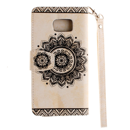 For Galaxy Note 7 / N930 Embossed Mandragora Pattern TPU Magnetic Adsorption Horizontal Flip Leather Case with Card Slot & Holder & Wallet