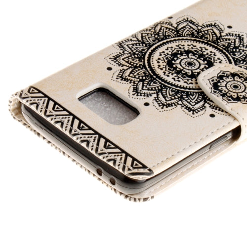 For Galaxy Note 7 / N930 Embossed Mandragora Pattern TPU Magnetic Adsorption Horizontal Flip Leather Case with Card Slot & Holder & Wallet