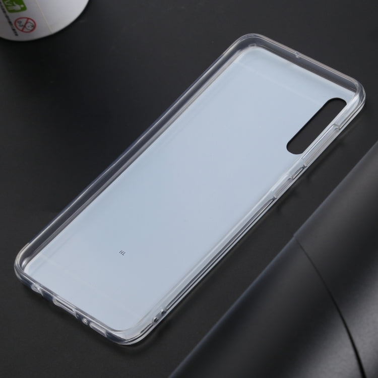 Ultra-thin Electroplating Mirror Acrylic TPU Protective Back Cover Case for Galaxy A50(Silver)