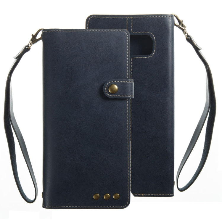 For Galaxy Note 8 Retro Crazy Horse Texture Horizontal Flip Leather Case with Card Slots & Wallet & Lanyard