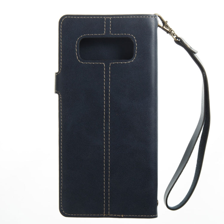 For Galaxy Note 8 Retro Crazy Horse Texture Horizontal Flip Leather Case with Card Slots & Wallet & Lanyard