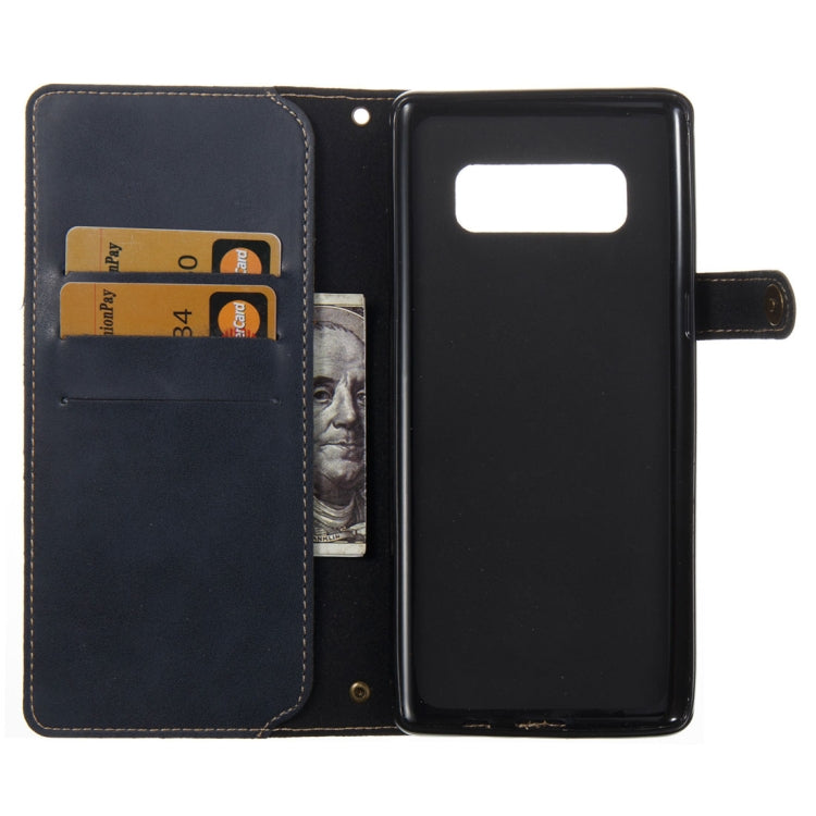 For Galaxy Note 8 Retro Crazy Horse Texture Horizontal Flip Leather Case with Card Slots & Wallet & Lanyard