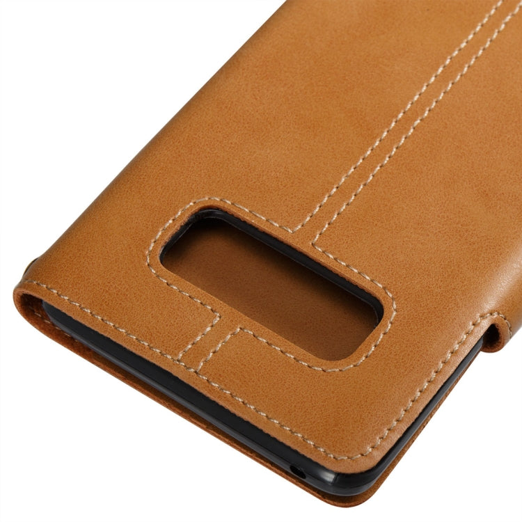 For Galaxy Note 8 Retro Crazy Horse Texture Horizontal Flip Leather Case with Card Slots & Wallet & Lanyard