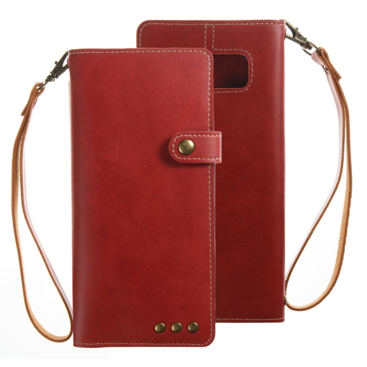 For Galaxy Note 8 Retro Crazy Horse Texture Horizontal Flip Leather Case with Card Slots & Wallet & Lanyard
