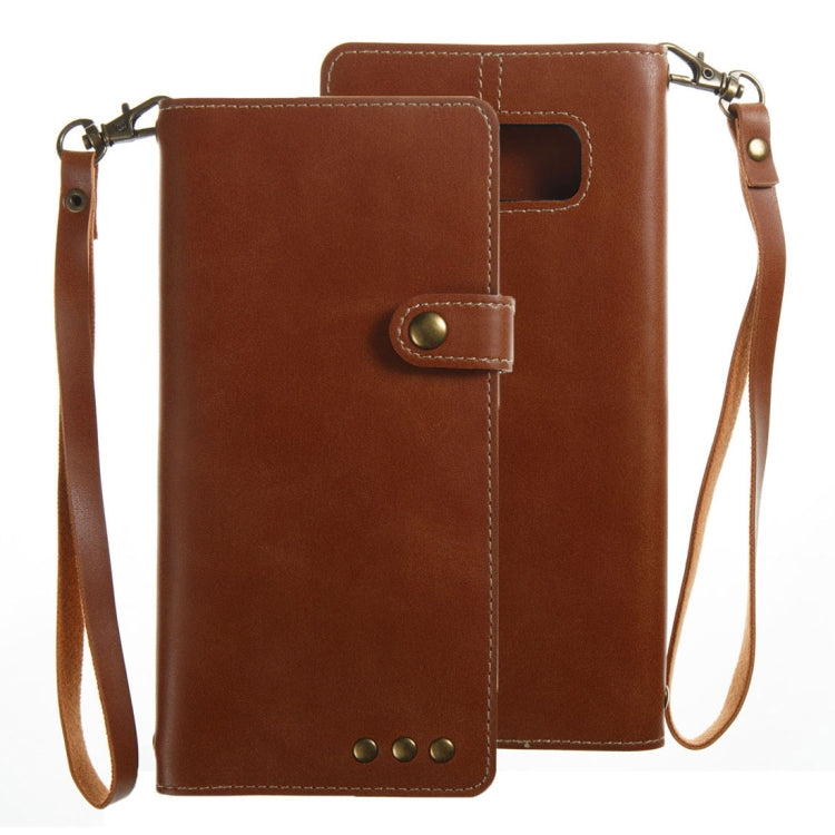 For Galaxy Note 8 Retro Crazy Horse Texture Horizontal Flip Leather Case with Card Slots & Wallet & Lanyard
