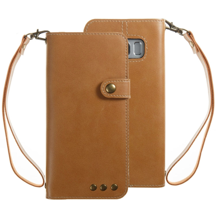 For Galaxy S8 Retro Crazy Horse Texture Horizontal Flip Leather Case with Card Slots & Wallet & Lanyard