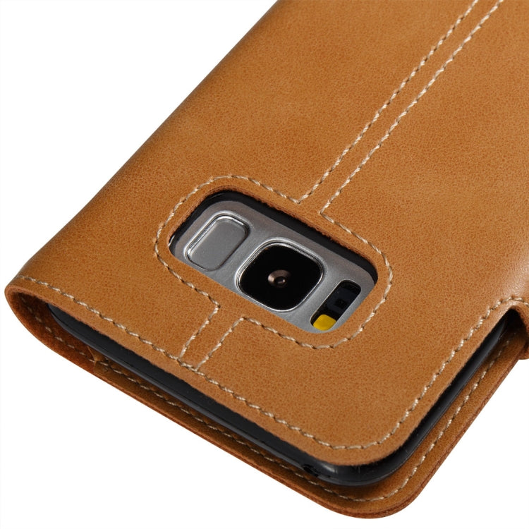 For Galaxy S8 Retro Crazy Horse Texture Horizontal Flip Leather Case with Card Slots & Wallet & Lanyard