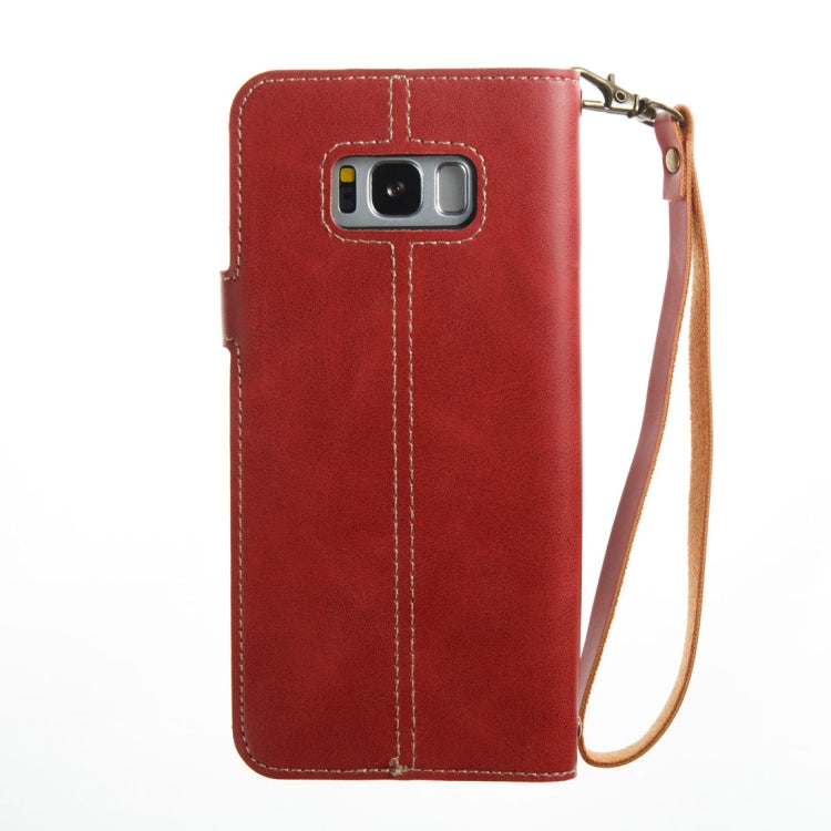 For Galaxy S8+ / G955 Retro Crazy Horse Texture Horizontal Flip Leather Case with Card Slots & Wallet & Lanyard