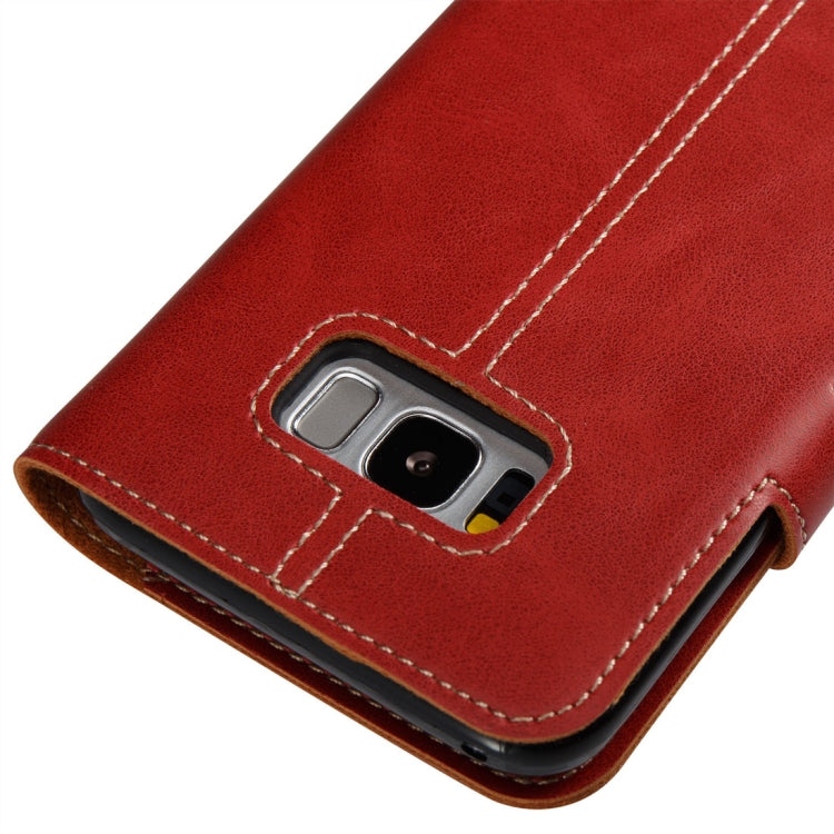 For Galaxy S8+ / G955 Retro Crazy Horse Texture Horizontal Flip Leather Case with Card Slots & Wallet & Lanyard