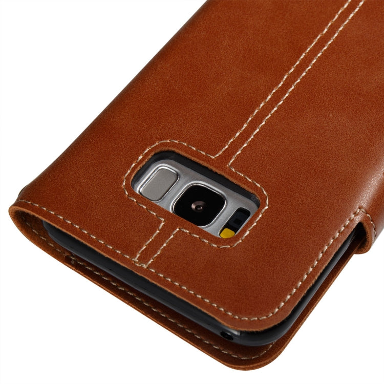 For Galaxy S8+ / G955 Retro Crazy Horse Texture Horizontal Flip Leather Case with Card Slots & Wallet & Lanyard