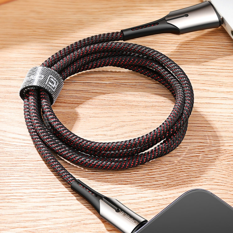 CAFELE 5A Type-C / USB-C Metal Pen Series Kirsite Charging Data Cable, Length: 1m (Red)