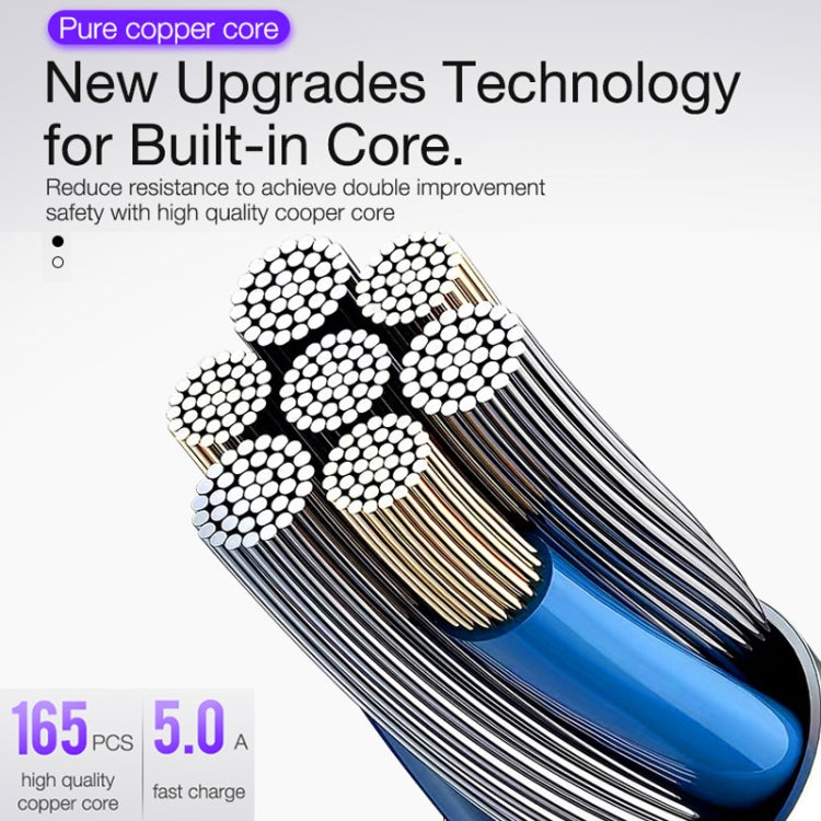 CAFELE 5A Type-C / USB-C Metal Pen Series Kirsite Charging Data Cable, Length: 1m (Red)