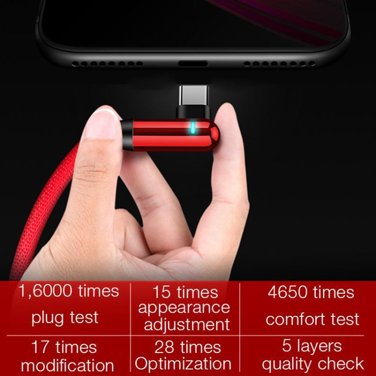 CAFELE Type-C / USB-C Atomic Series 90 Degree Bend Design Charging Data Cable, Length: 1.2m