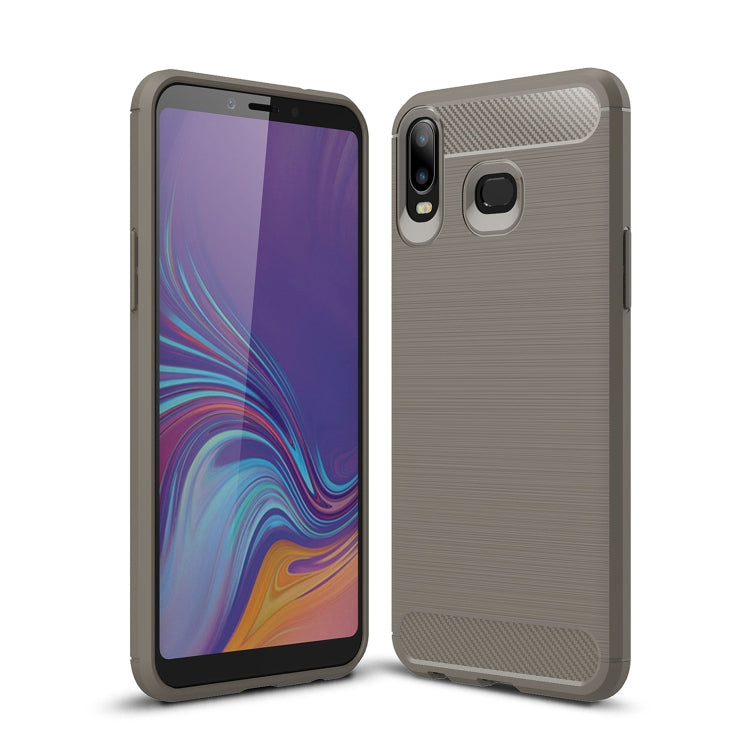 Brushed Texture Carbon Fiber TPU Case for Galaxy A6s
