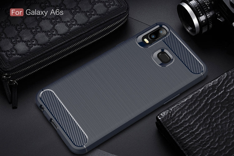 Brushed Texture Carbon Fiber TPU Case for Galaxy A6s