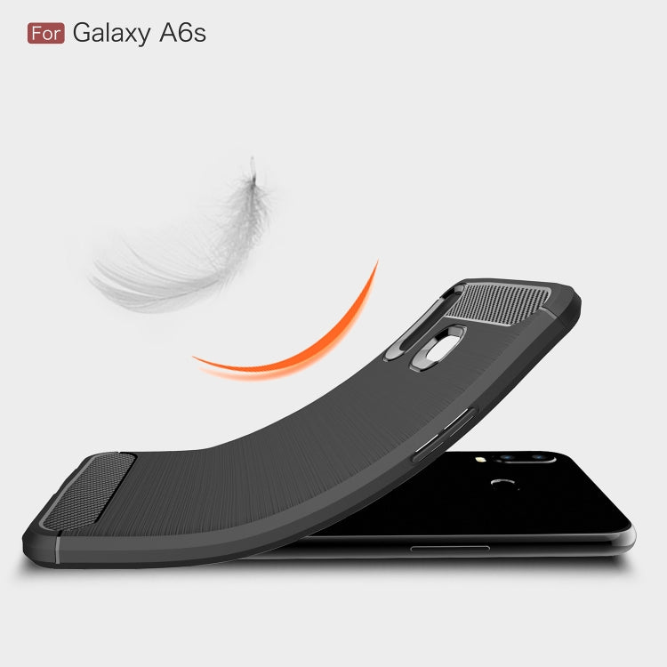 Brushed Texture Carbon Fiber TPU Case for Galaxy A6s