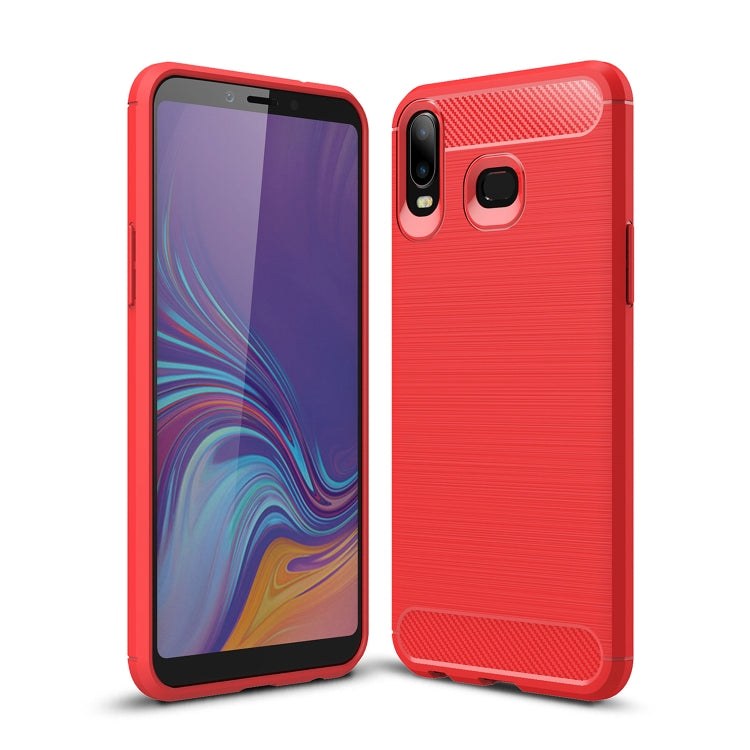 Brushed Texture Carbon Fiber TPU Case for Galaxy A6s