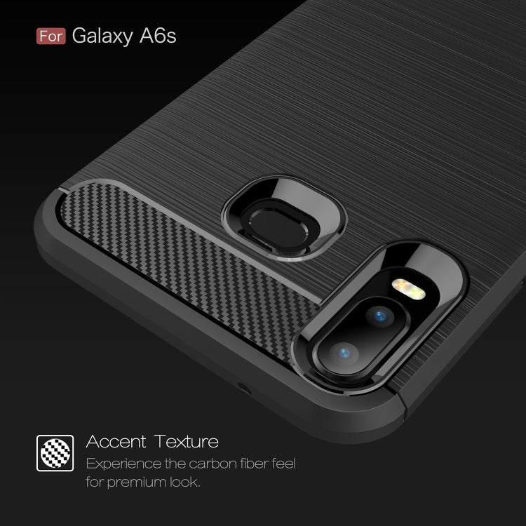 Brushed Texture Carbon Fiber TPU Case for Galaxy A6s