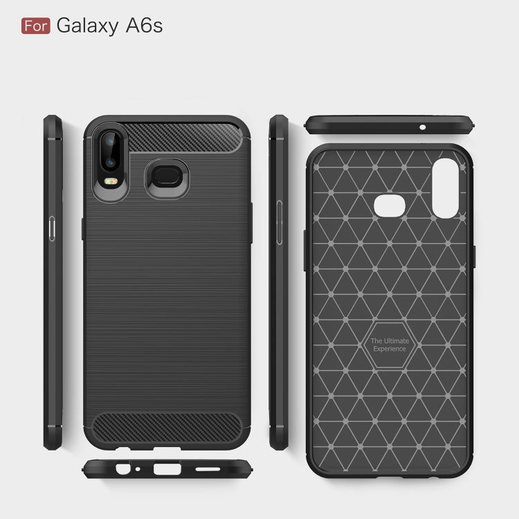 Brushed Texture Carbon Fiber TPU Case for Galaxy A6s