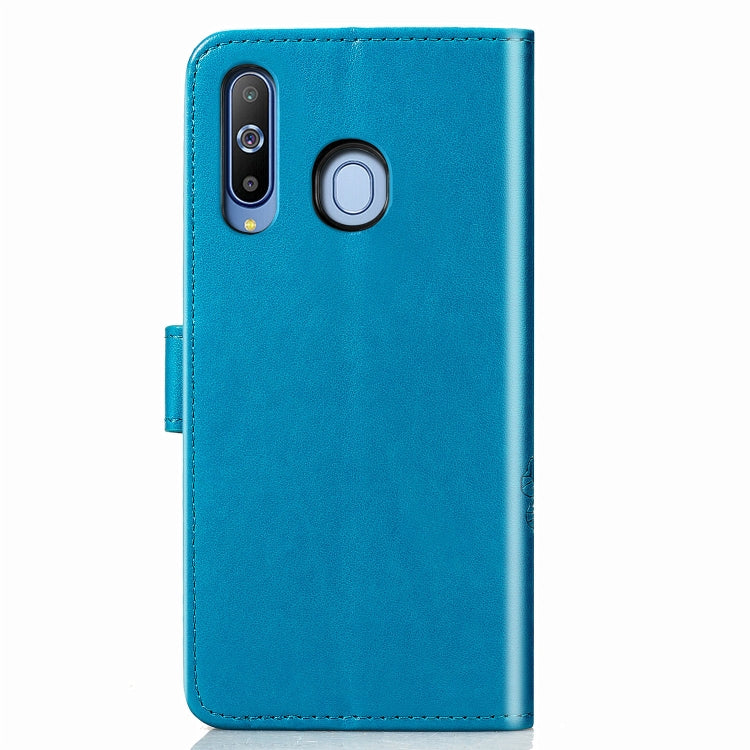 Lucky Clover Pressed Flowers Pattern Leather Case for Galaxy A8s, with Holder & Card Slots & Wallet & Hand Strap