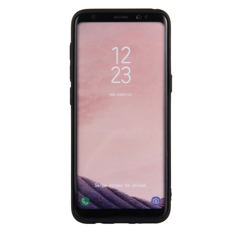 For Galaxy S8 Pure Colour Oil Spout Soft TPU Metal Button Protective Case Back Cover