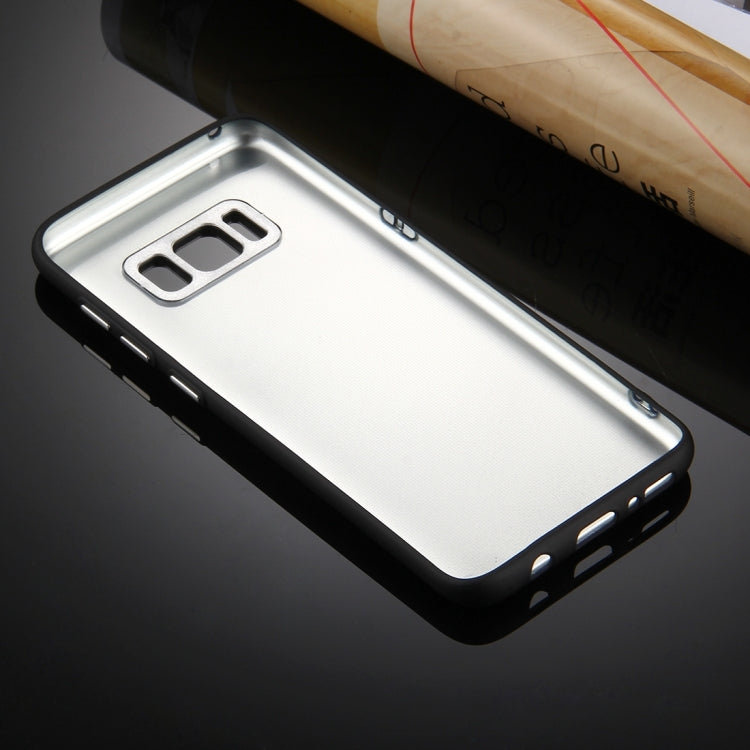 For Galaxy S8 Pure Colour Oil Spout Soft TPU Metal Button Protective Case Back Cover