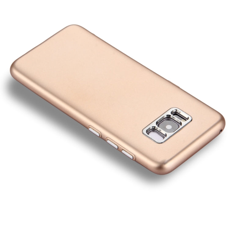 For Galaxy S8 Pure Colour Oil Spout Soft TPU Metal Button Protective Case Back Cover