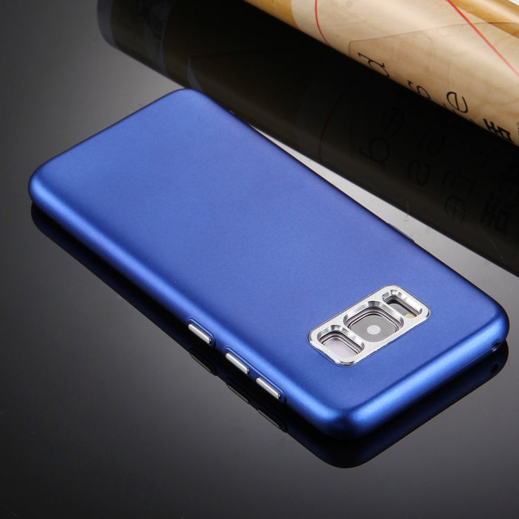 For Galaxy S8 Pure Colour Oil Spout Soft TPU Metal Button Protective Case Back Cover
