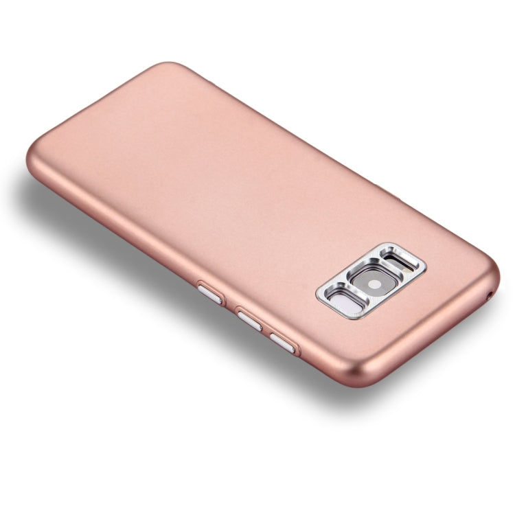 For Galaxy S8 Pure Colour Oil Spout Soft TPU Metal Button Protective Case Back Cover