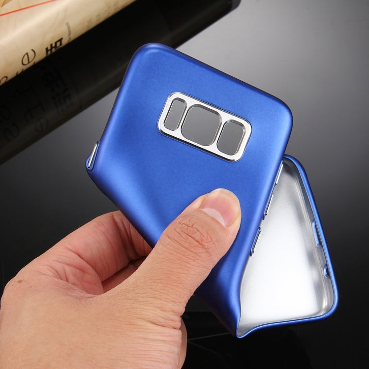 For Galaxy S8 + / G955 Pure Colour Oil Spout Soft TPU Metal Button Protective Case Back Cover