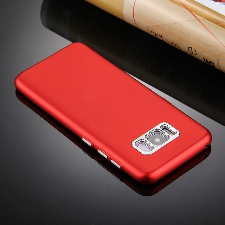 For Galaxy S8 + / G955 Pure Colour Oil Spout Soft TPU Metal Button Protective Case Back Cover