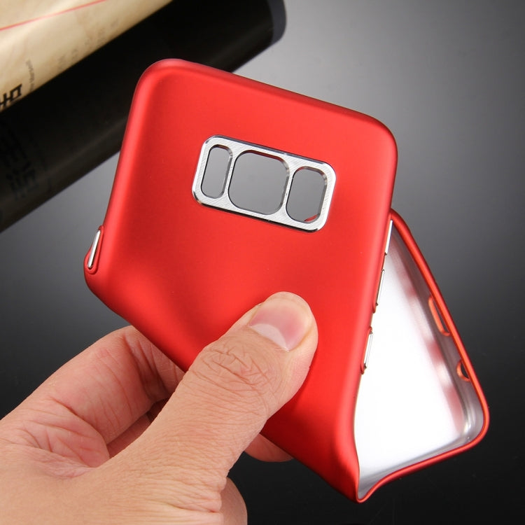 For Galaxy S8 + / G955 Pure Colour Oil Spout Soft TPU Metal Button Protective Case Back Cover