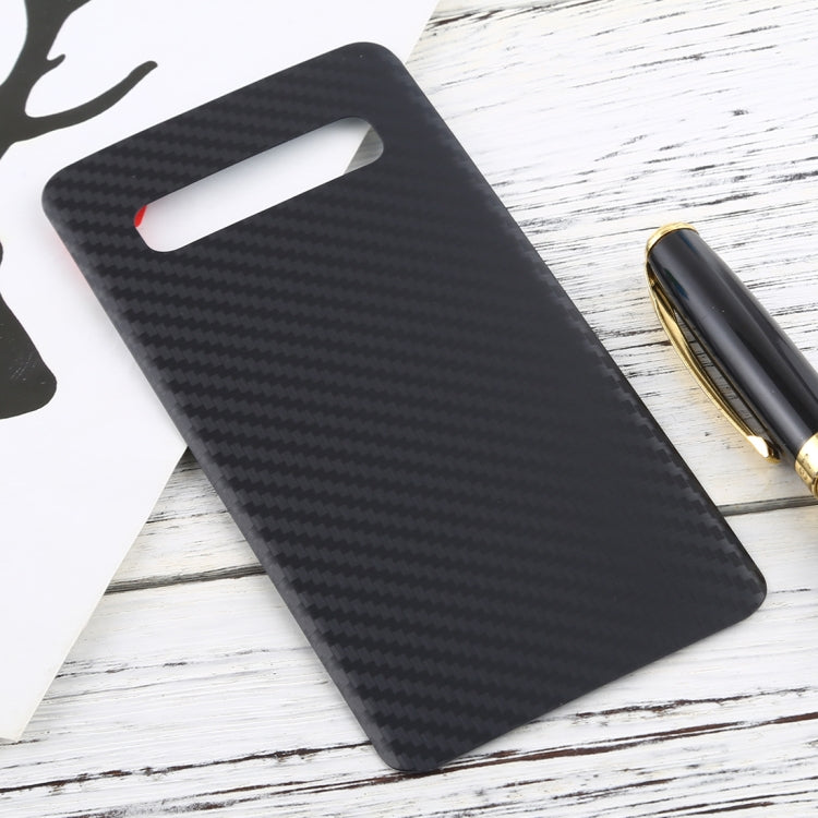 Carbon Fiber Texture Back Protective Cover for Galaxy S10