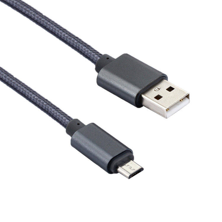 2m Woven Style Metal Head 84 Cores Micro USB to USB 2.0 Data / Charger Cable, For Samsung / Huawei / Xiaomi / Meizu / LG / HTC and Other Smartphones