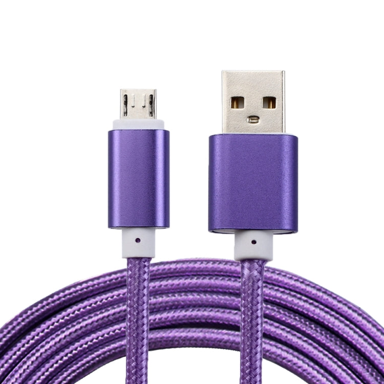 2m Woven Style Metal Head 84 Cores Micro USB to USB 2.0 Data / Charger Cable, For Samsung / Huawei / Xiaomi / Meizu / LG / HTC and Other Smartphones