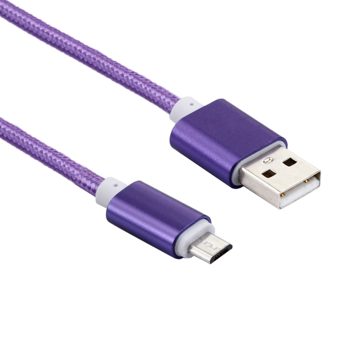 2m Woven Style Metal Head 84 Cores Micro USB to USB 2.0 Data / Charger Cable, For Samsung / Huawei / Xiaomi / Meizu / LG / HTC and Other Smartphones