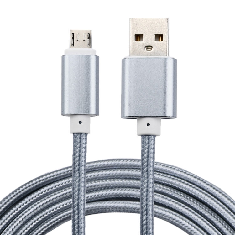 2m Woven Style Metal Head 84 Cores Micro USB to USB 2.0 Data / Charger Cable, For Samsung / Huawei / Xiaomi / Meizu / LG / HTC and Other Smartphones