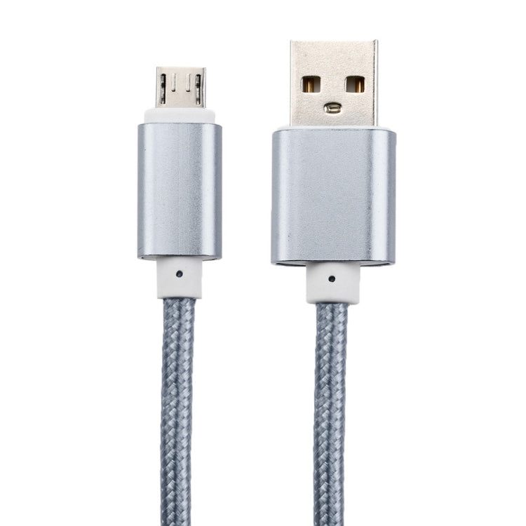 2m Woven Style Metal Head 84 Cores Micro USB to USB 2.0 Data / Charger Cable, For Samsung / Huawei / Xiaomi / Meizu / LG / HTC and Other Smartphones