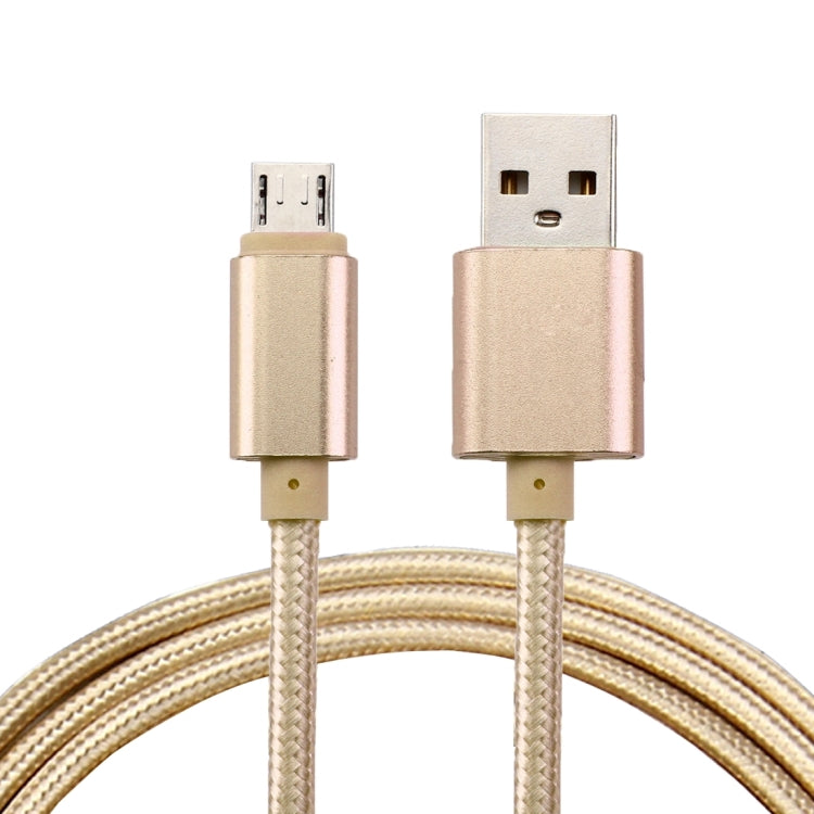 1m Woven Style Metal Head 84 Cores Micro USB to USB 2.0 Data / Charger Cable, For Samsung / Huawei / Xiaomi / Meizu / LG / HTC and Other Smartphones